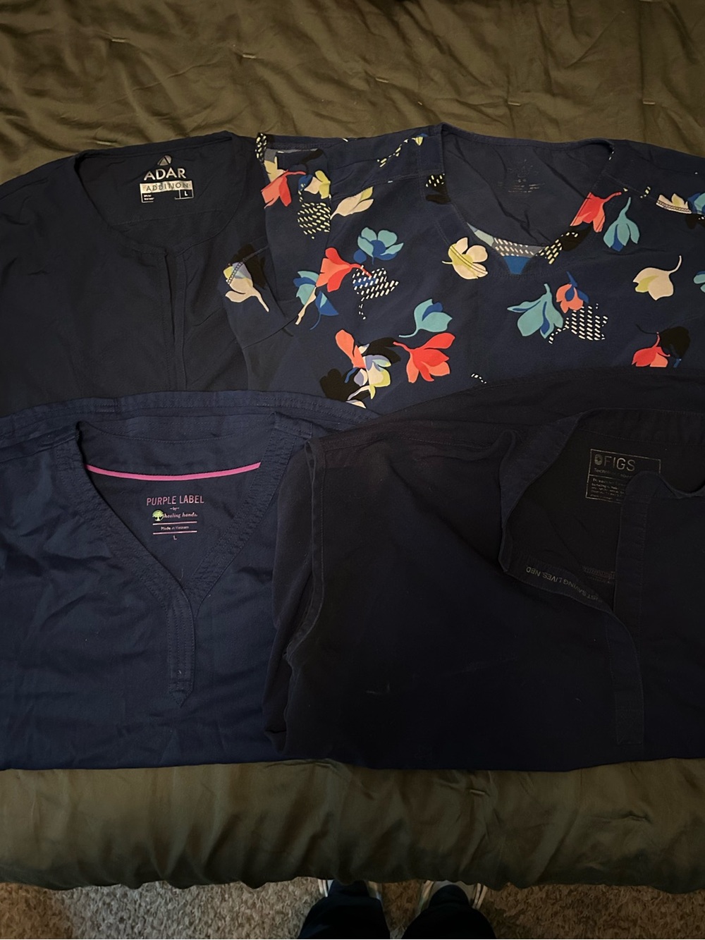 Navy Scrub Tops
